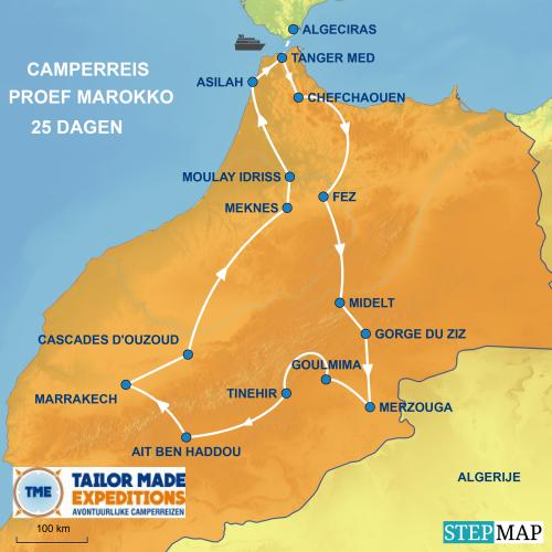 Route Proef Marokko camperreis van TME
